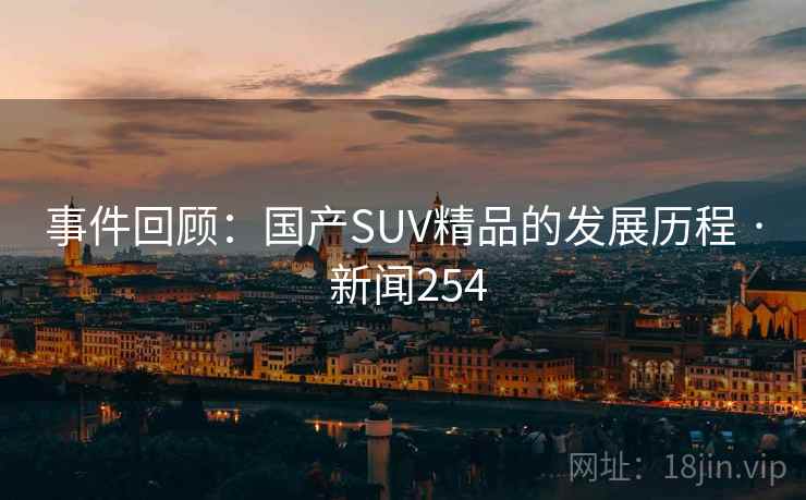 事件回顾:国产SUV精品的发展历程 · 新闻254